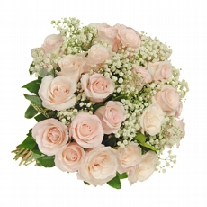 Buqu� com Rosas Cor de Rosa Claro 20 Unidades